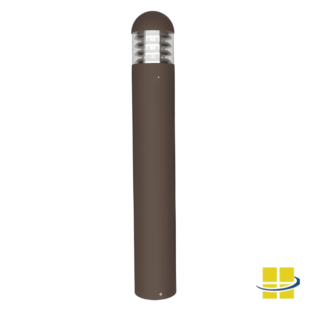 ORBE 14-19-24 LED Round Dome-Top Louvered Reflector Bollard Light