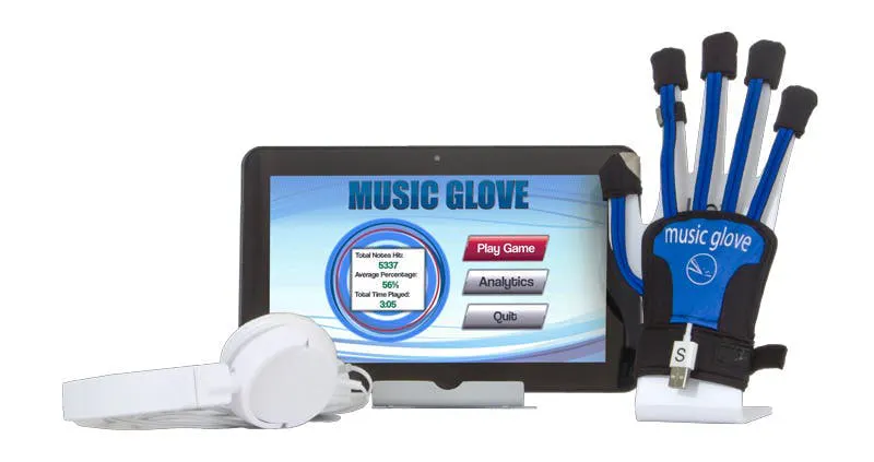 MusicGlove mit Tablet