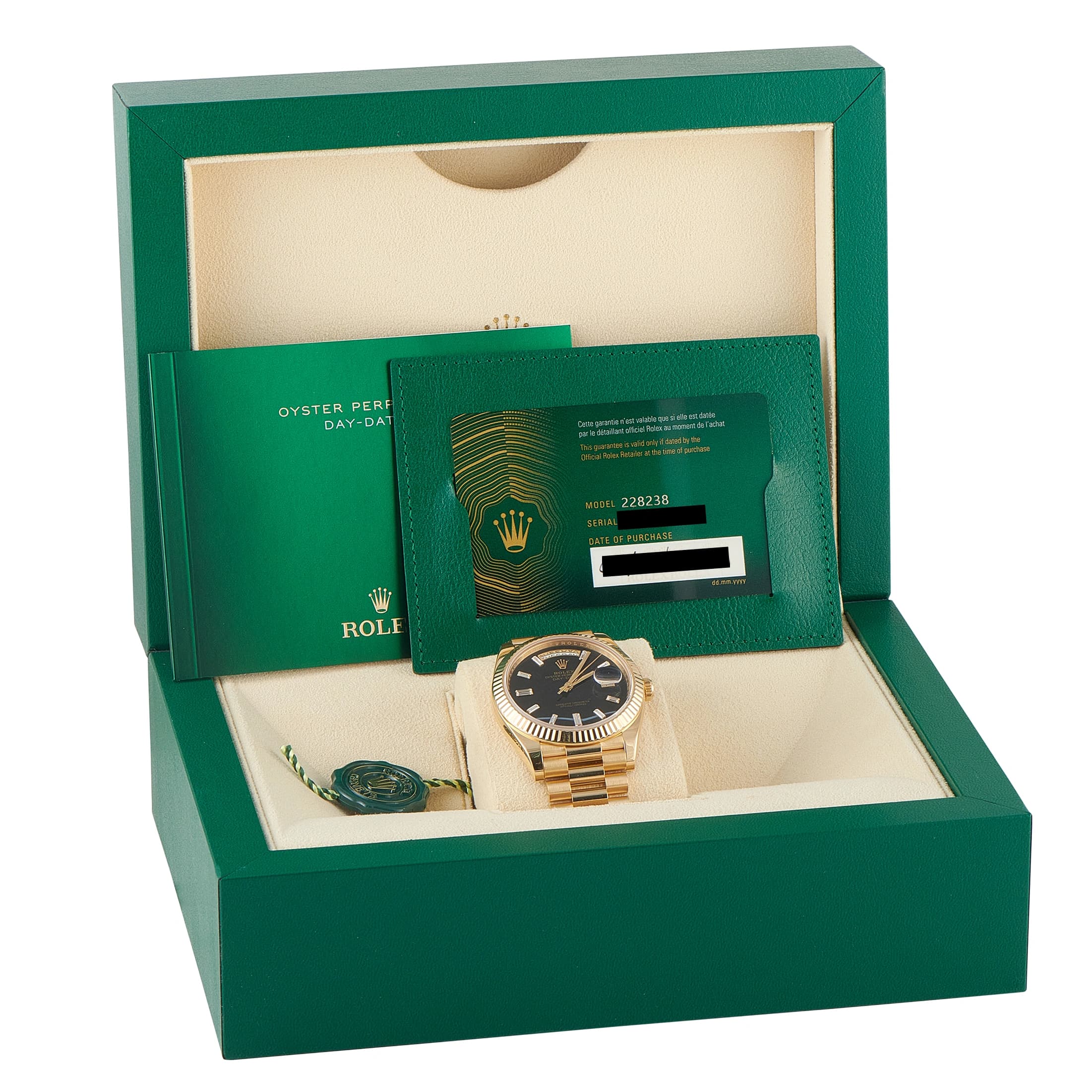 Rolex Day-Date 40 Onyx and Diamond Dial Yellow Gold President Watch 228238-0059 - thumbnail 5