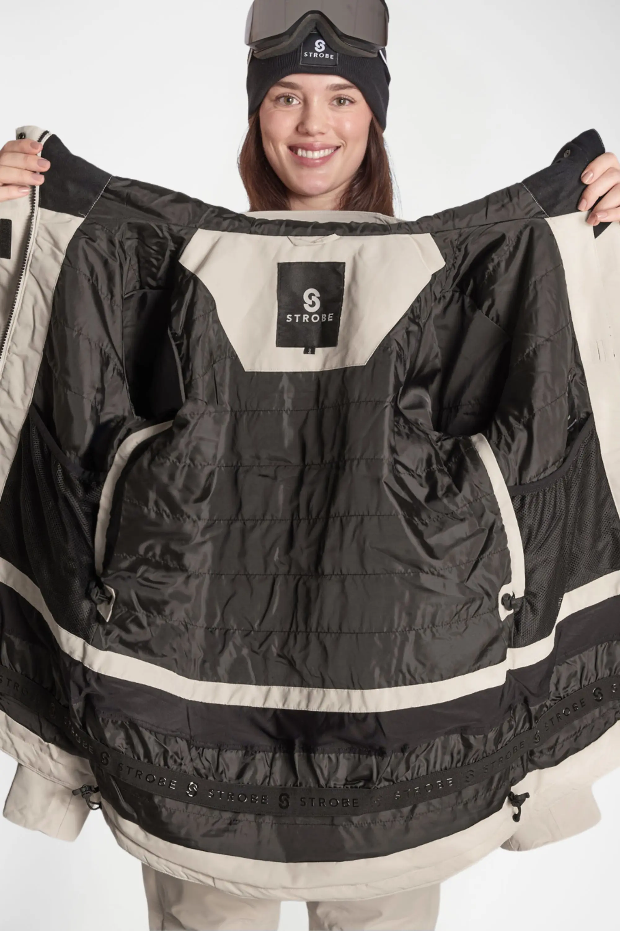 Aura Ski Jacket Lt Beige – Women’s - thumbnail 5