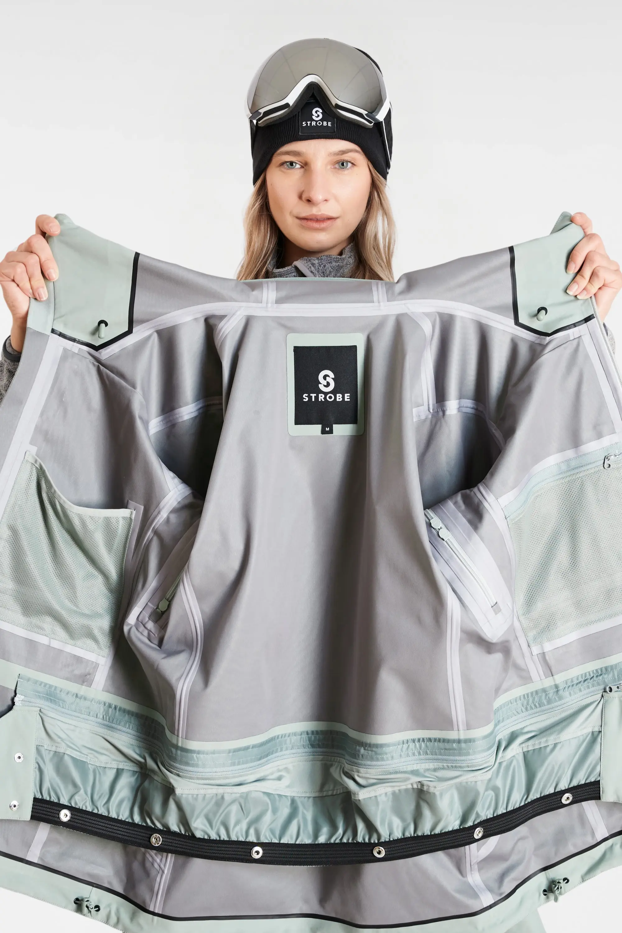 Gentian 3L Shell Jacket – Sage Green – Women’s - thumbnail 7