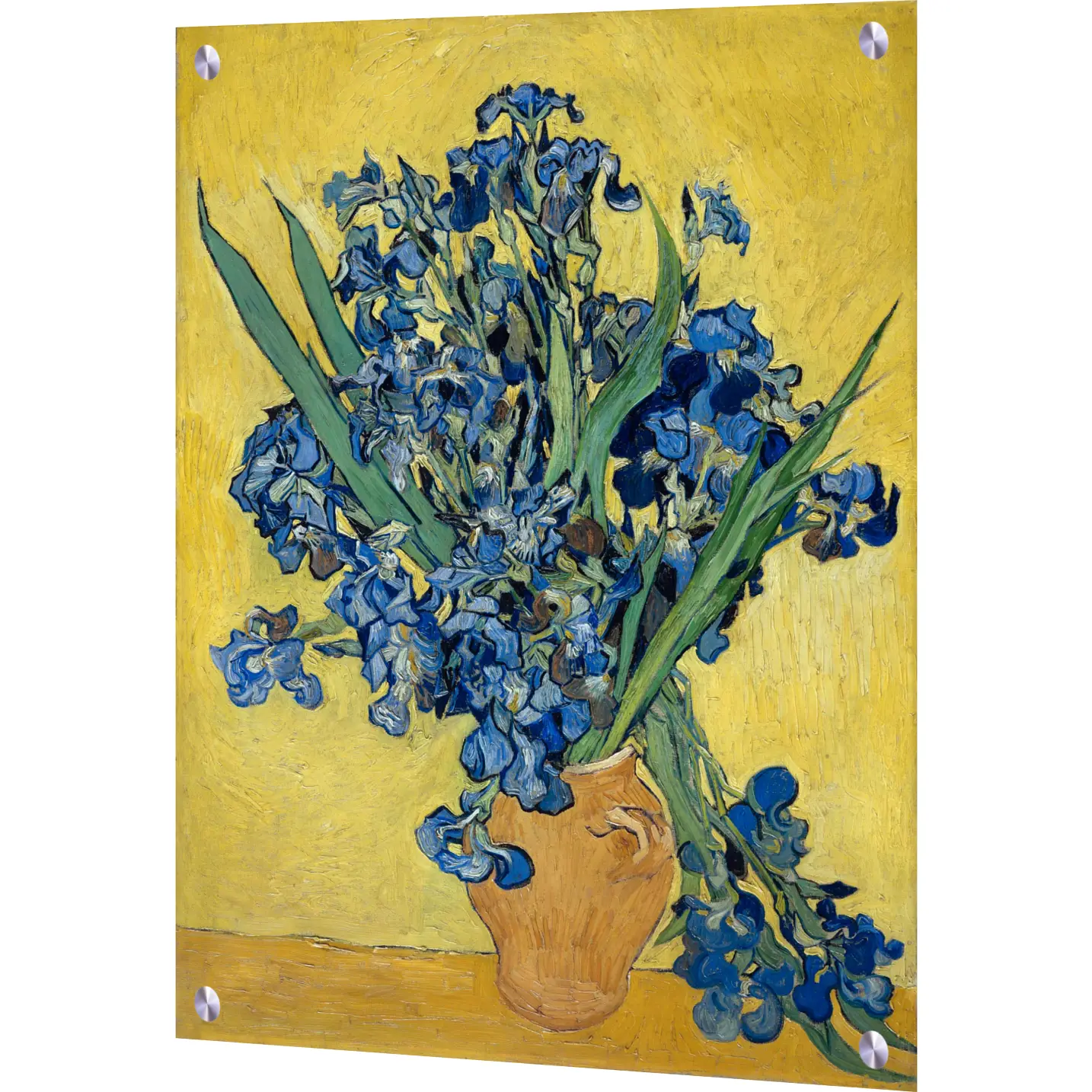 SOLO Glass Tile – Irises – Old Masters/Fine Art Kitchen/Bathroom Glass Panel – Vincent Van Gogh