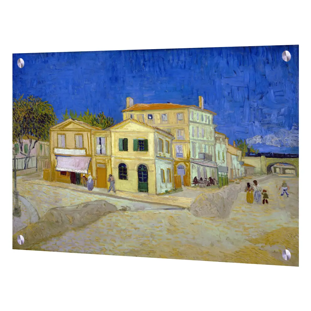 SOLO Glass Tile – The Yellow House – Old Masters/Fine Art Kitchen/Bathroom Glass Panel – Vincent Van Gogh