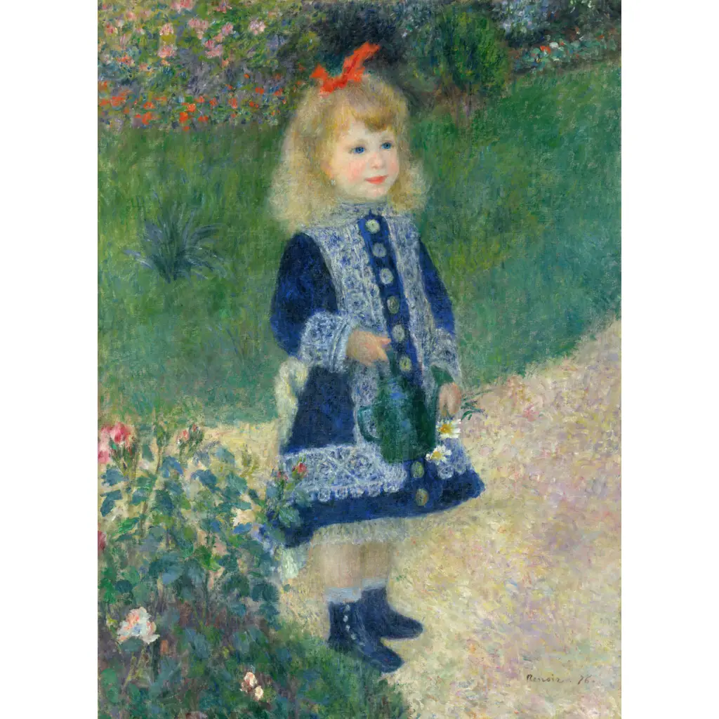 Tile Mural – Girl With A Watering Can – Impressionist Fine Art Kitchen/Bathroom Backsplash Mural – Pierre-Auguste Renoir
