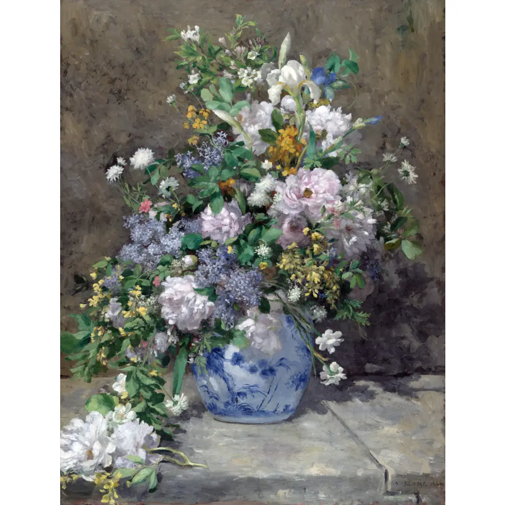 Tile Mural – Spring Bouquet – Impressionist Fine Art Kitchen/Bathroom Backsplash Mural – Pierre-Auguste Renoir