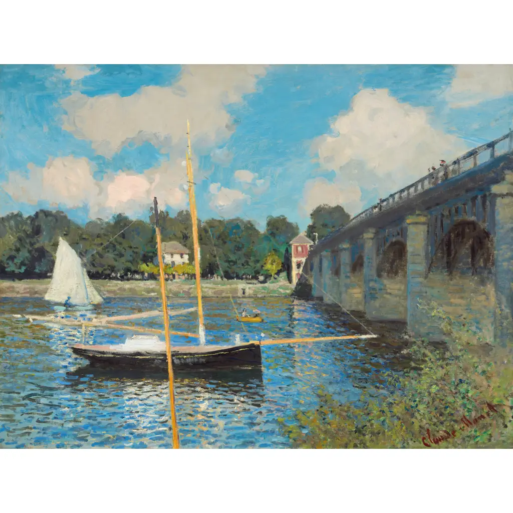 Tile Mural – Bridge at Argenteuil – Impressionist Fine Art Kitchen/Bathroom Backsplash Mural – Claude Monet