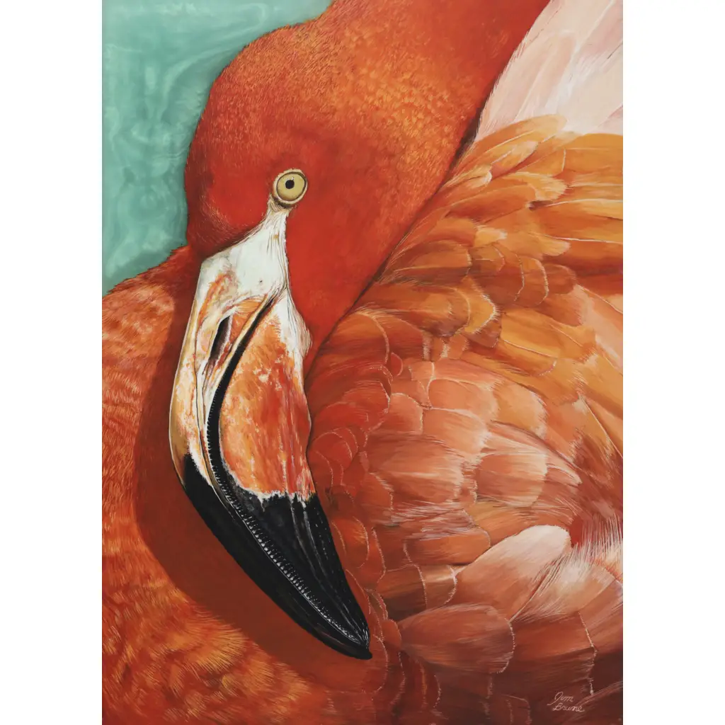 Tile Mural – Graceful Pink Flamingo – Waterfowl Bird Kitchen/Bathroom Backsplash Mural – Jim Brune