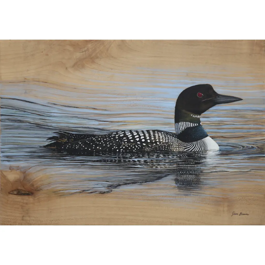 Tile Mural – Loon Reflection – Waterfowl Bird Kitchen/Bathroom Backsplash Mural – Jim Brune
