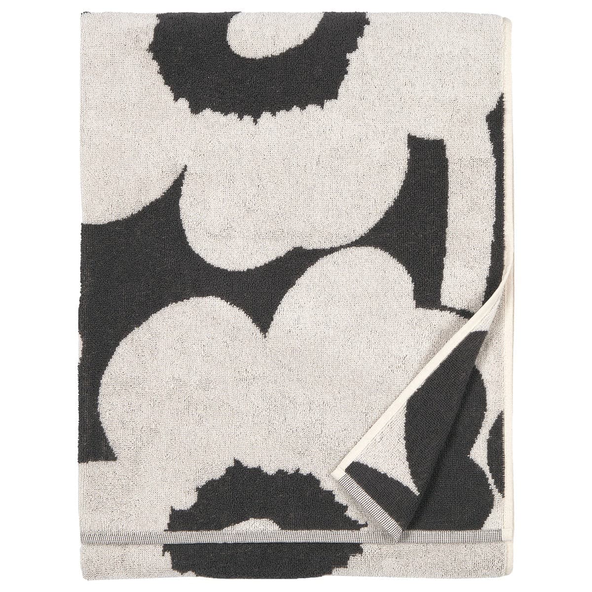 Marimekko Unikko Bath Towel – Charcoal, Off White - thumbnail 3