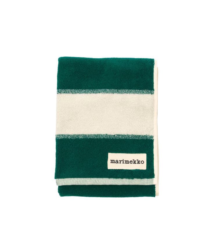 Marimekko Galleria Hand Towel – Emerald/Melon - thumbnail 2