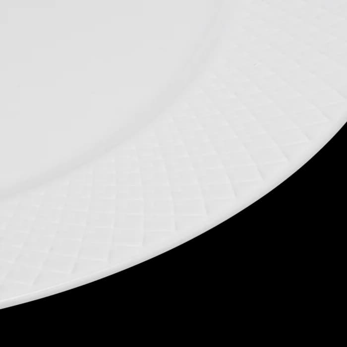 Lyngby Rhombe Salad Plate 9.1″ – White - thumbnail 3