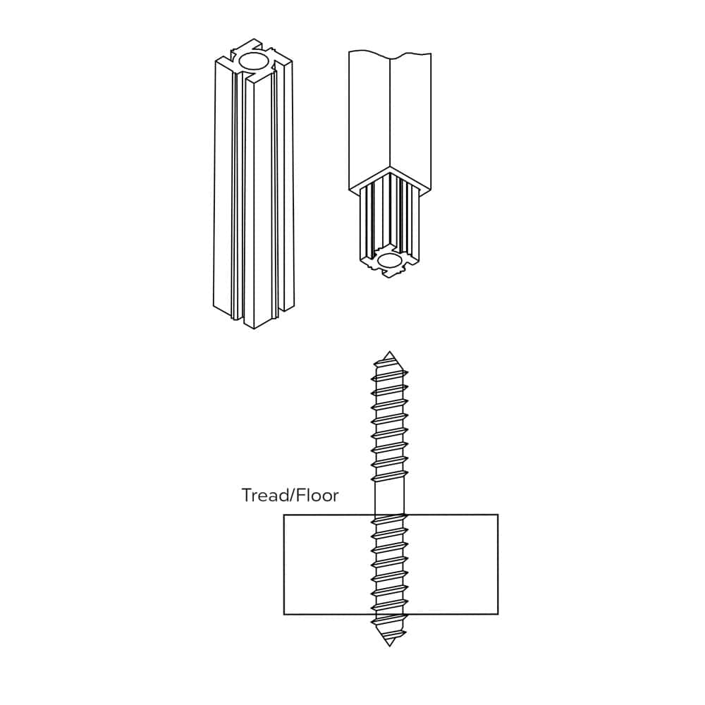 T-Plug Shoeless Baluster Install Kit - thumbnail 2