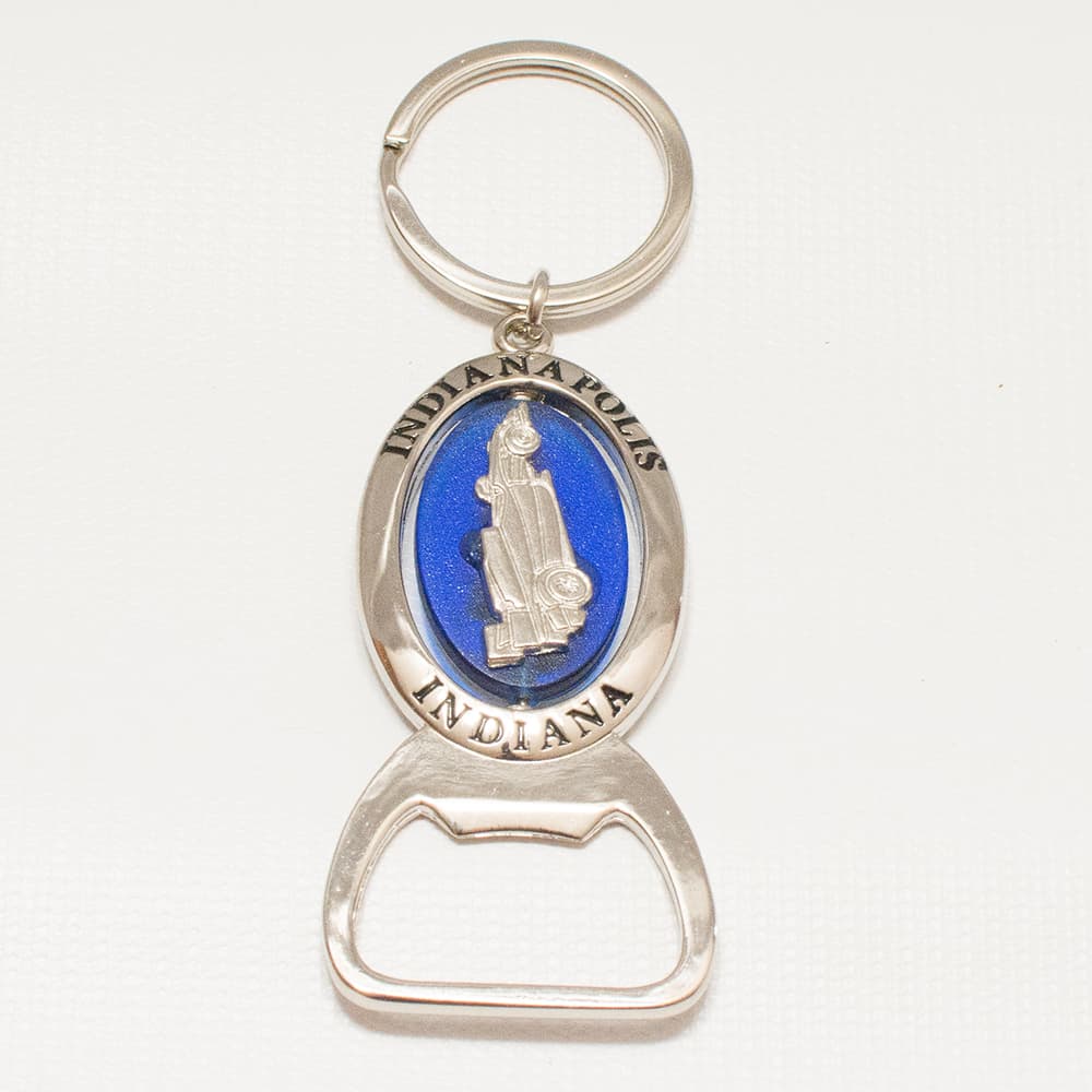 Indianapolis Acrylic Spinner Race Car Keychain