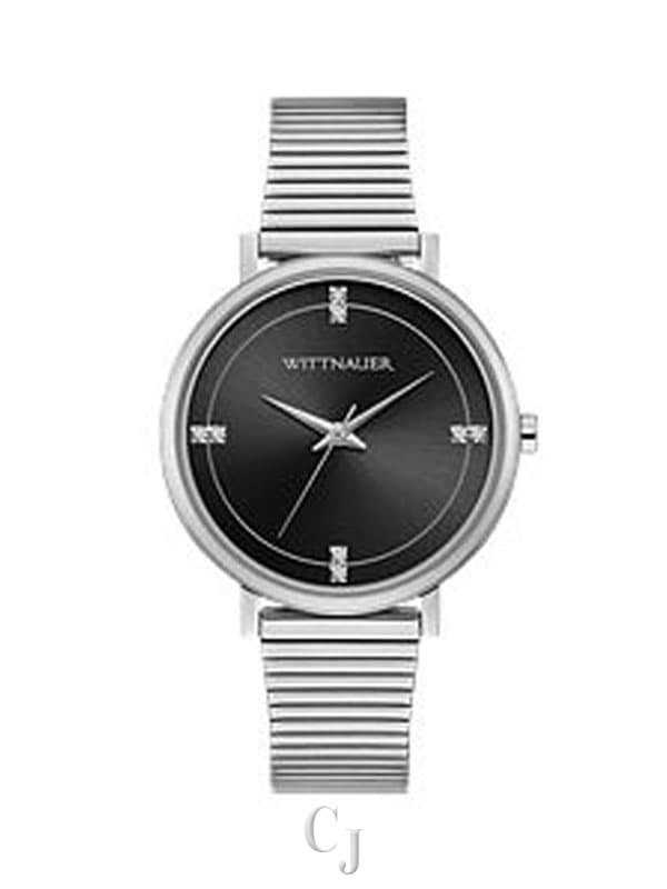 Wittnauer Black Tie Diamond Accent Black Dial Silver-Tone Women’s Watch WN4114