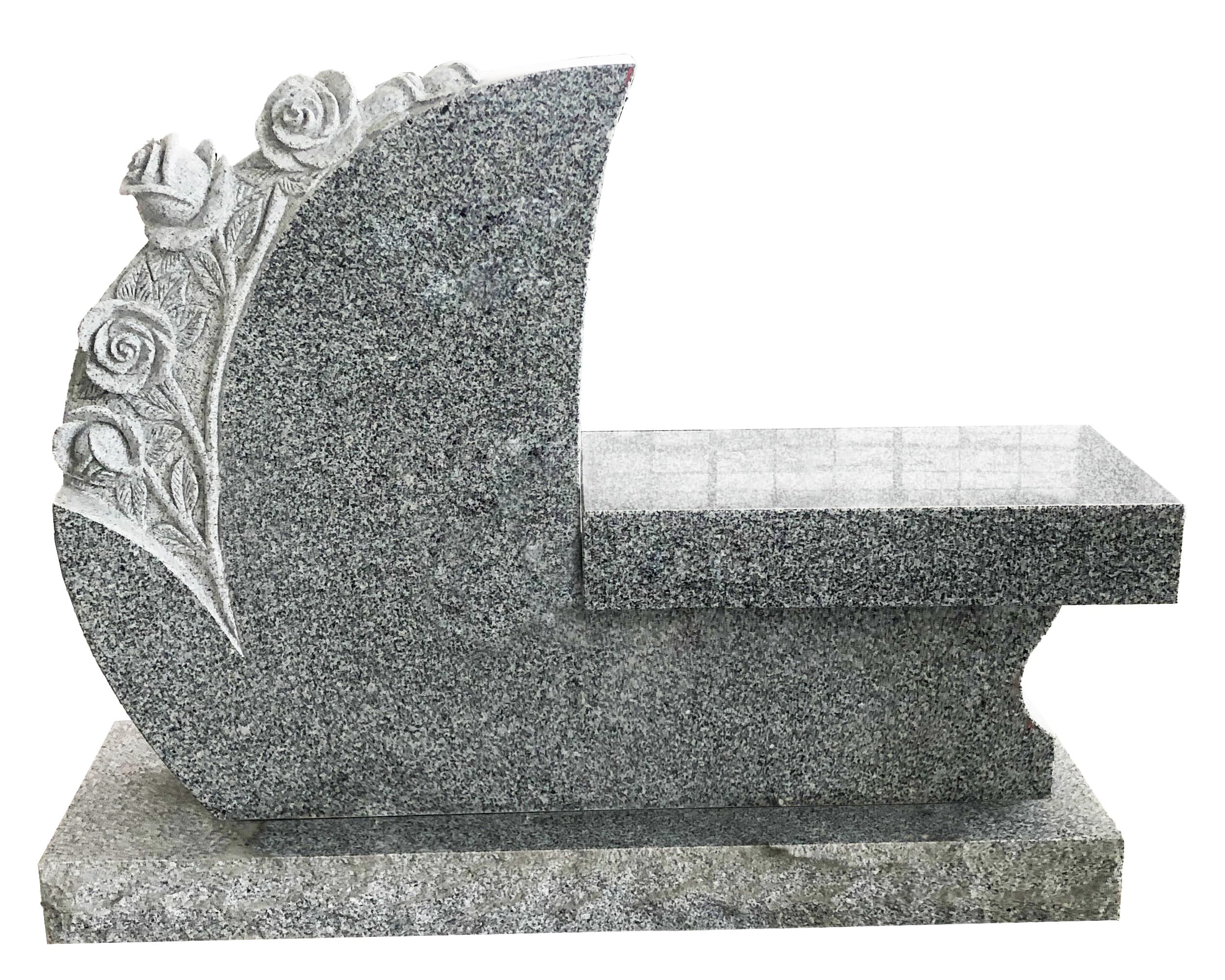 Tear Drop with Flowers Bench