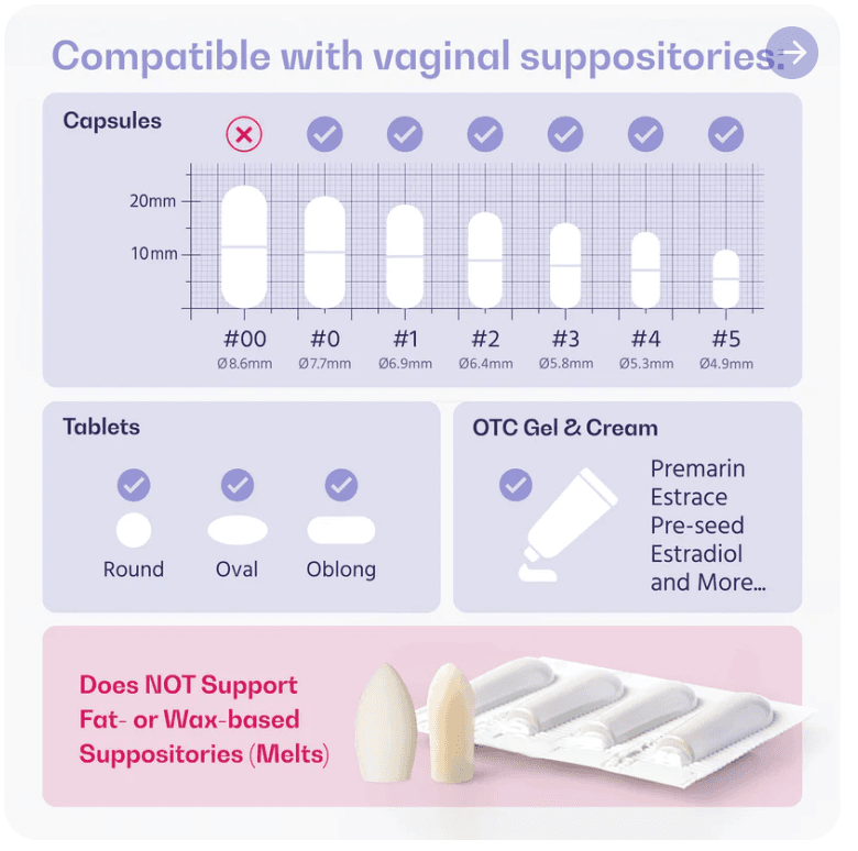 VWELL MaxComfort Vaginal Suppository Applicator – 20ct - thumbnail 3