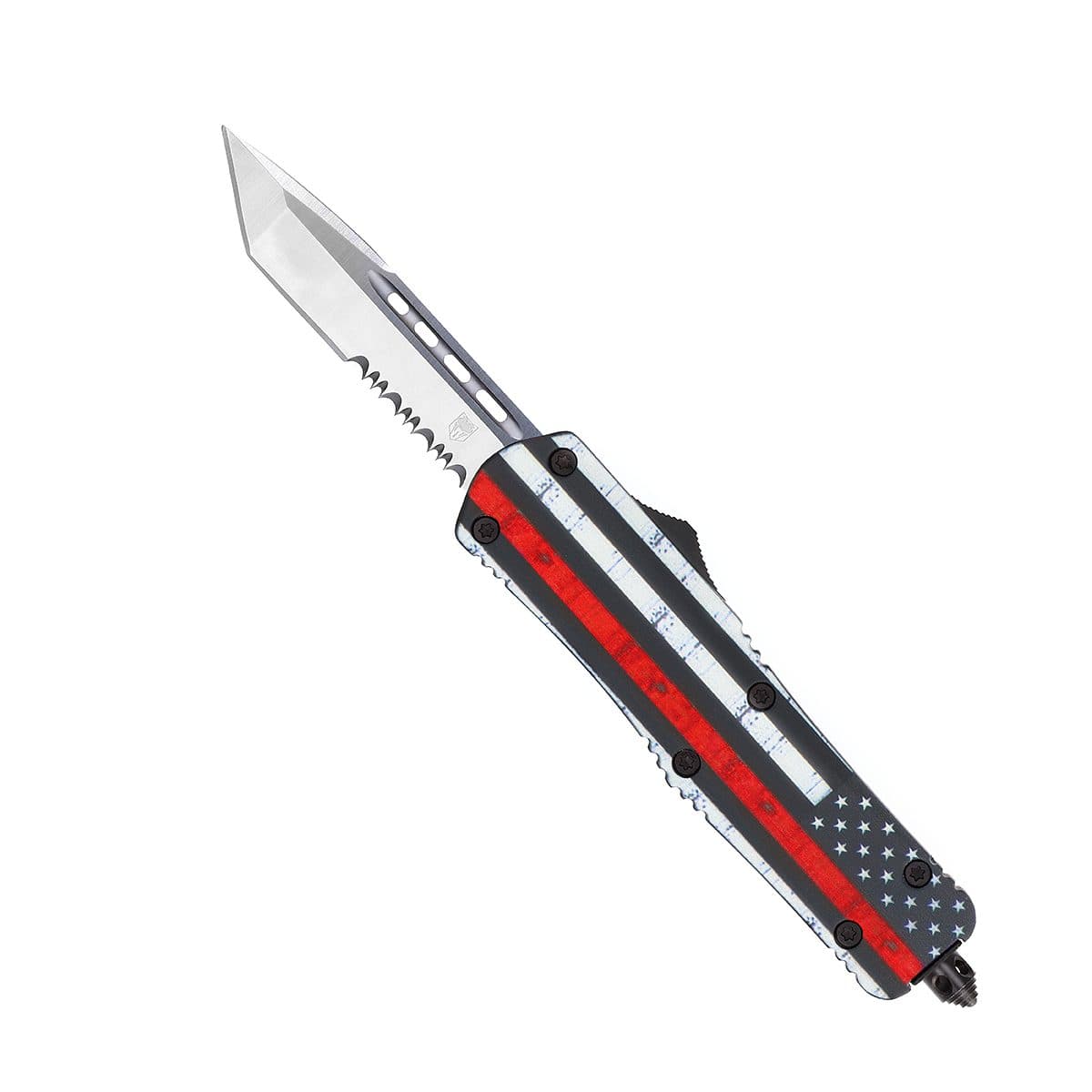Medium FS-3 Red Line Flag Hydro Dip Tanto Serrated Discontinued