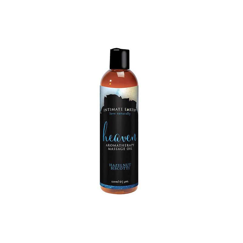 Intimate Earth Heaven Hazelnut Biscotti Massage Oil by New Earth Trading LLC – 4 oz