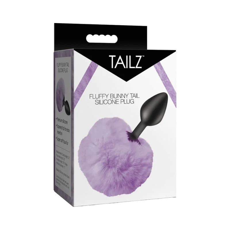XR LLC Tailz Fluffy Bunny Tail Silicone Plug in Purple