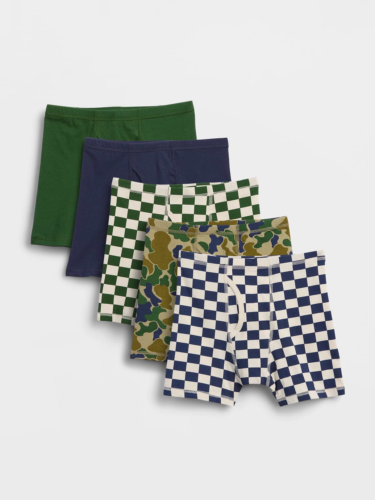 Kids Organic Stretch Cotton Boxer Briefs (5-Pack)