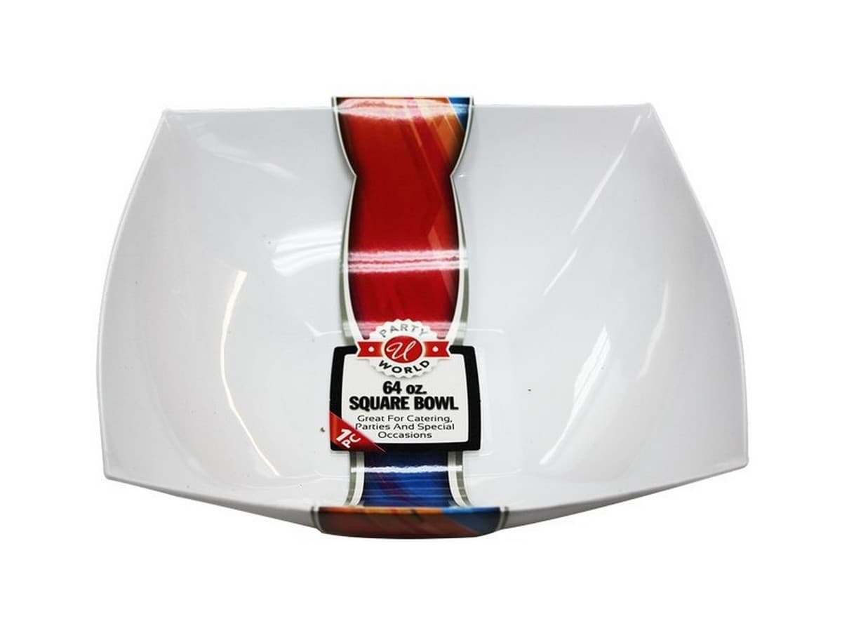PARTY WORLD 64 OZ SQUARE BOWL