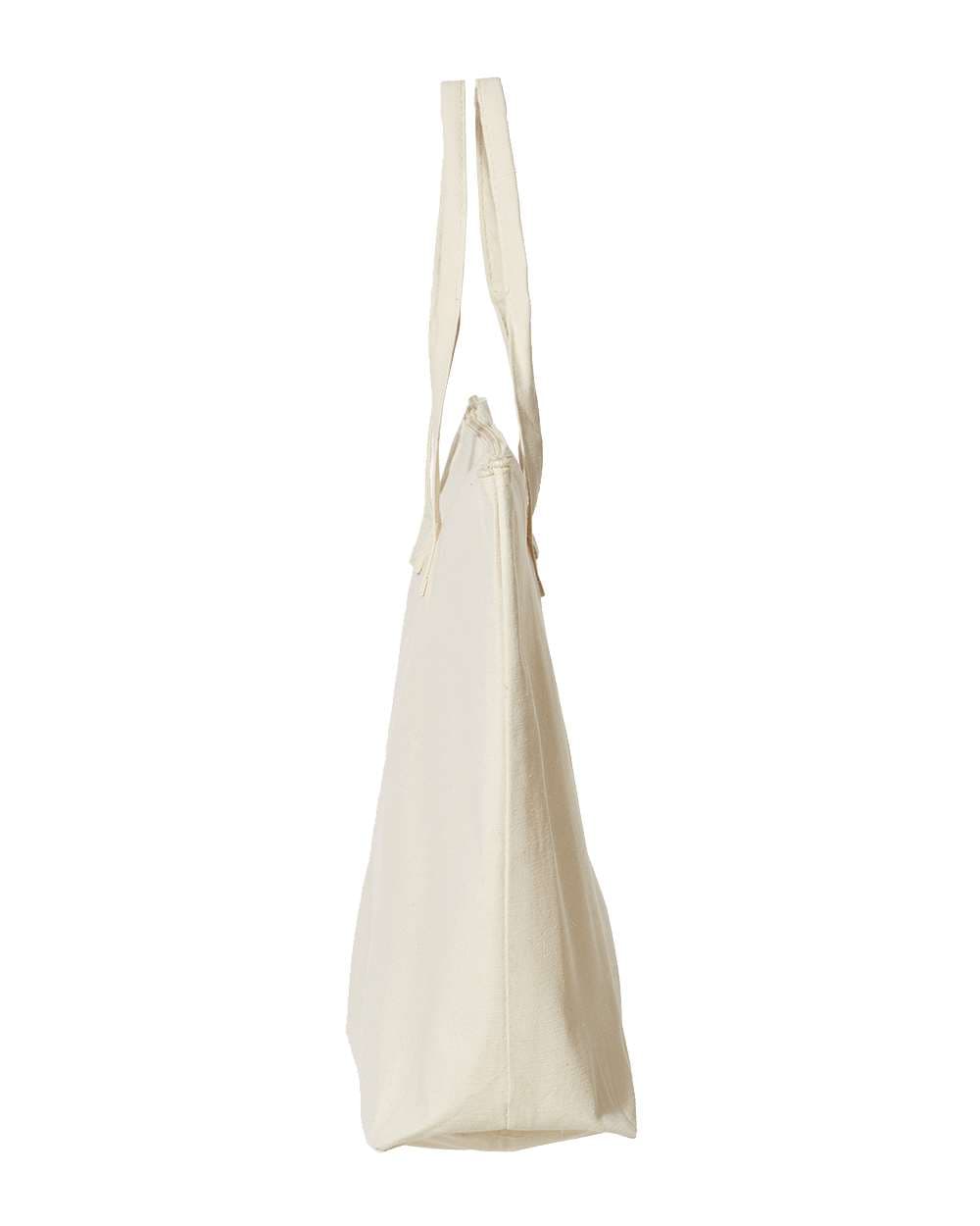 10oz Canvas Tote Bag with Zipper Top by Liberty Bags - thumbnail 3