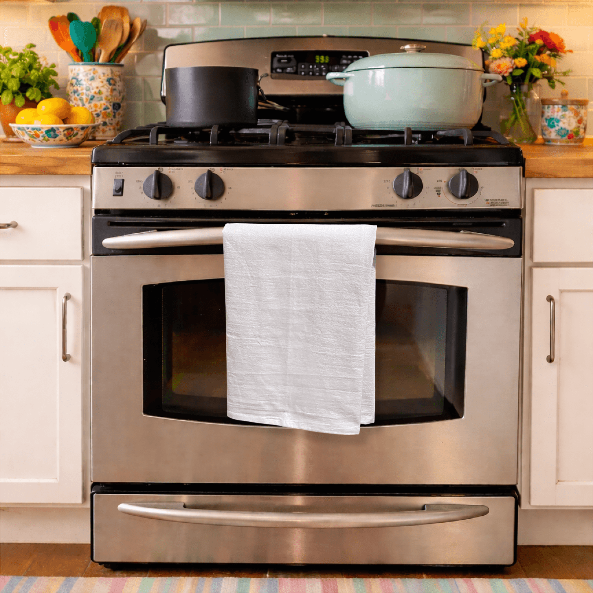Craft Basics Deluxe Bright White Flour Sack Towel – 28″ x 29″ - thumbnail 2