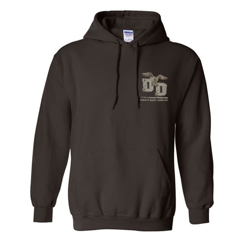 DD BROWN/TAN LOGO MID WEIGHT HOODED SWEATSHIRT