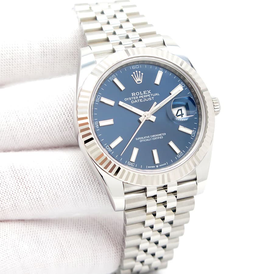 Rolex 126334 Datejust 41 with Blue Stick Dial on Jubilee (New Old Stock)