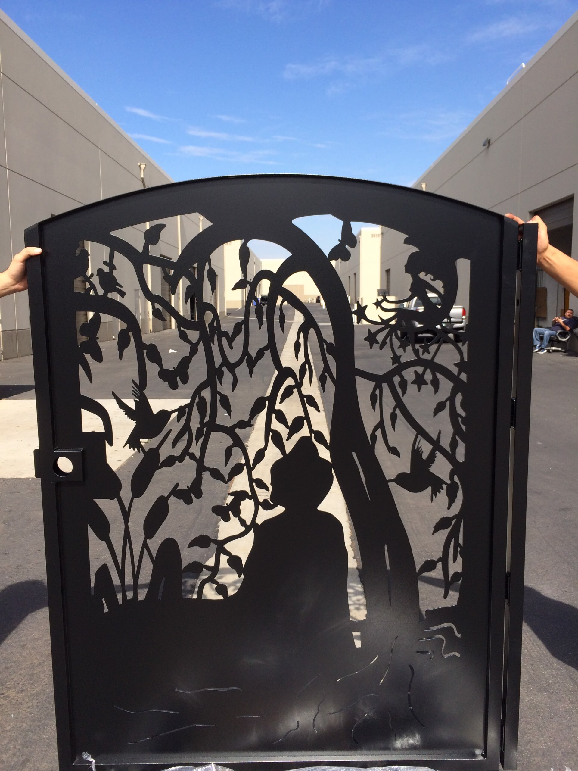 #7222 | Durable side gate | Metal Designer Steel Gate | Factory direct prices | Made in California | Custom Size | Free Estimate | Powder coated