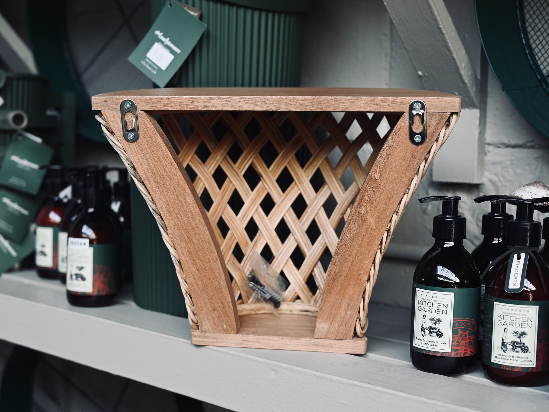Small Shelf with Woven Lattice Design - thumbnail 2