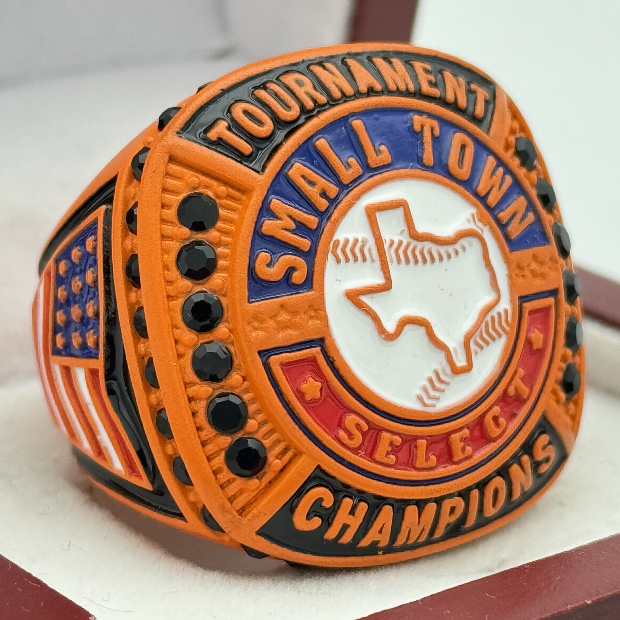 SMALL TOWN SELECT CHAMPION RING — ORANGE BODY (Item #41-180)