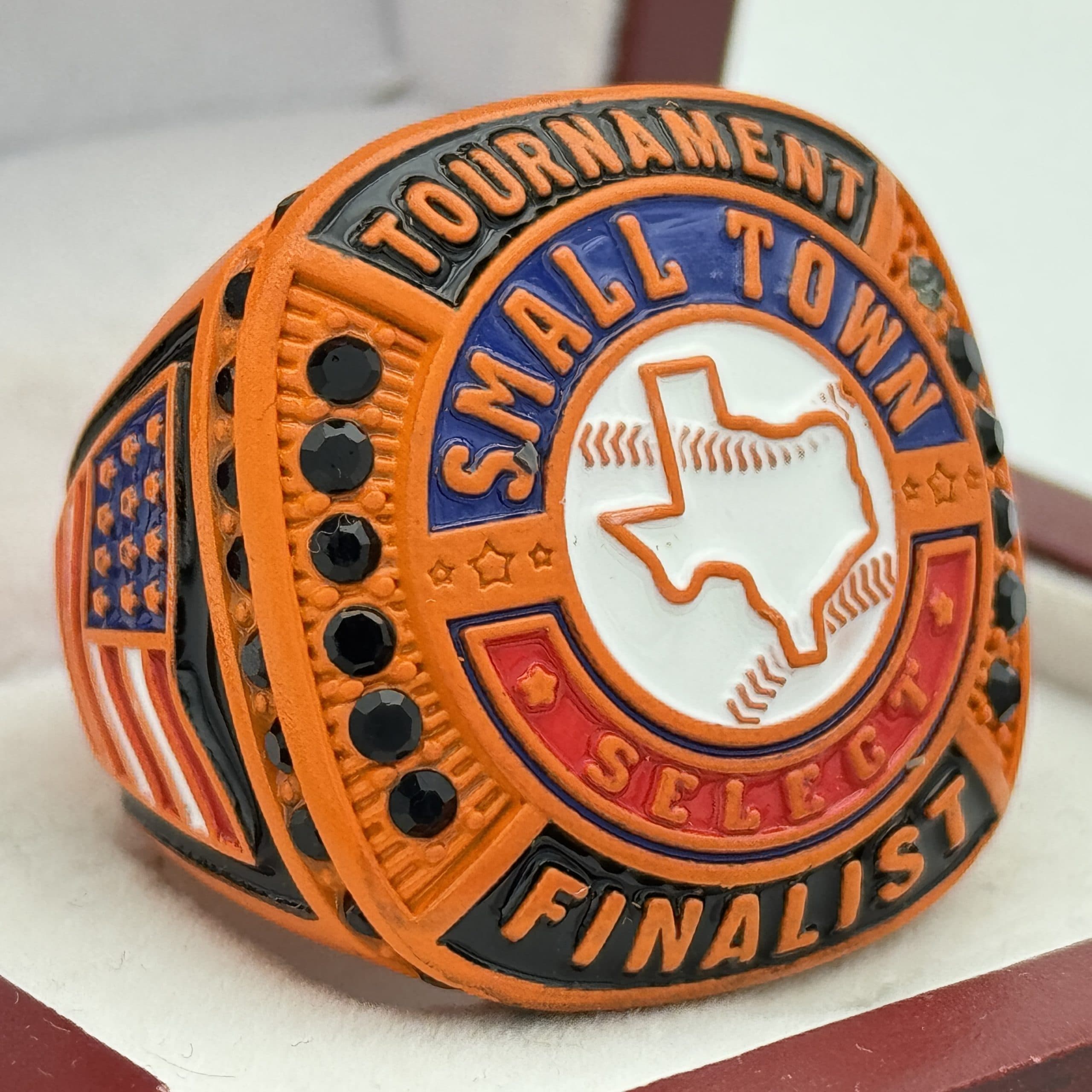 SMALL TOWN SELECT FINALIST RING — ORANGE BODY (Item #41-177)