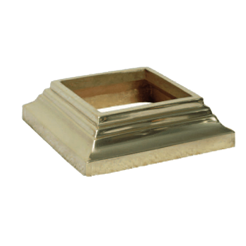Brass Base Shoe with High Polish for Square Posts