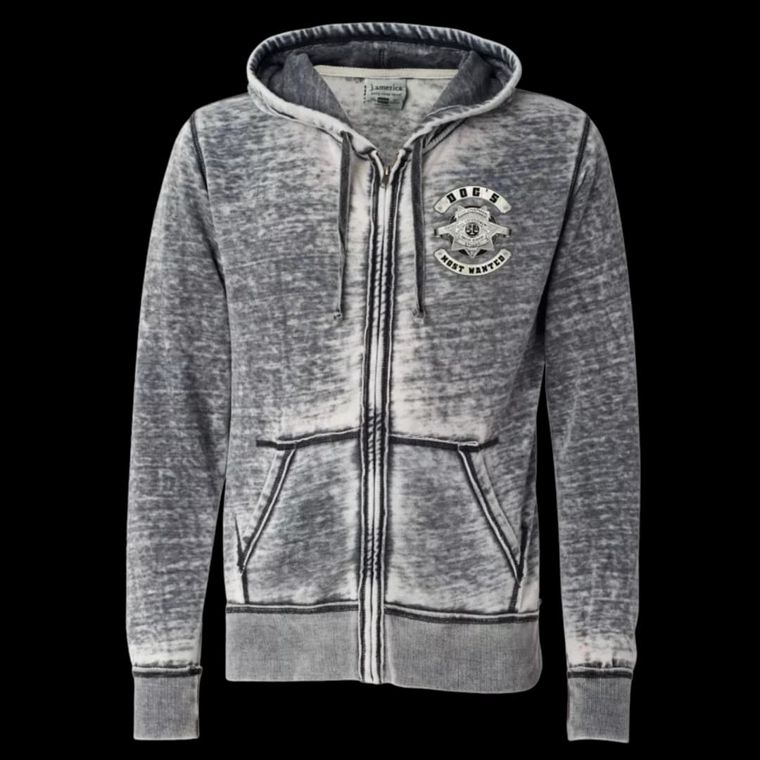Vintage Worn Badge Zip Sweatshirt