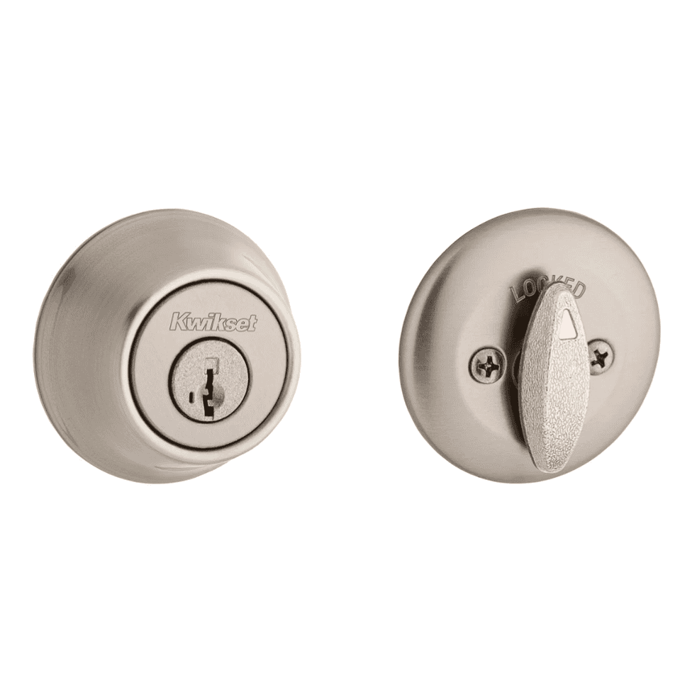 Round Deadbolt Satin Nickel