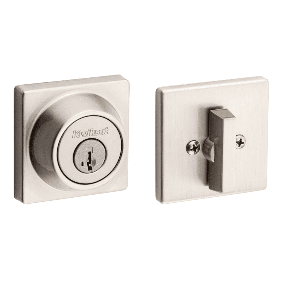 Square Deadbolt Satin Nickel
