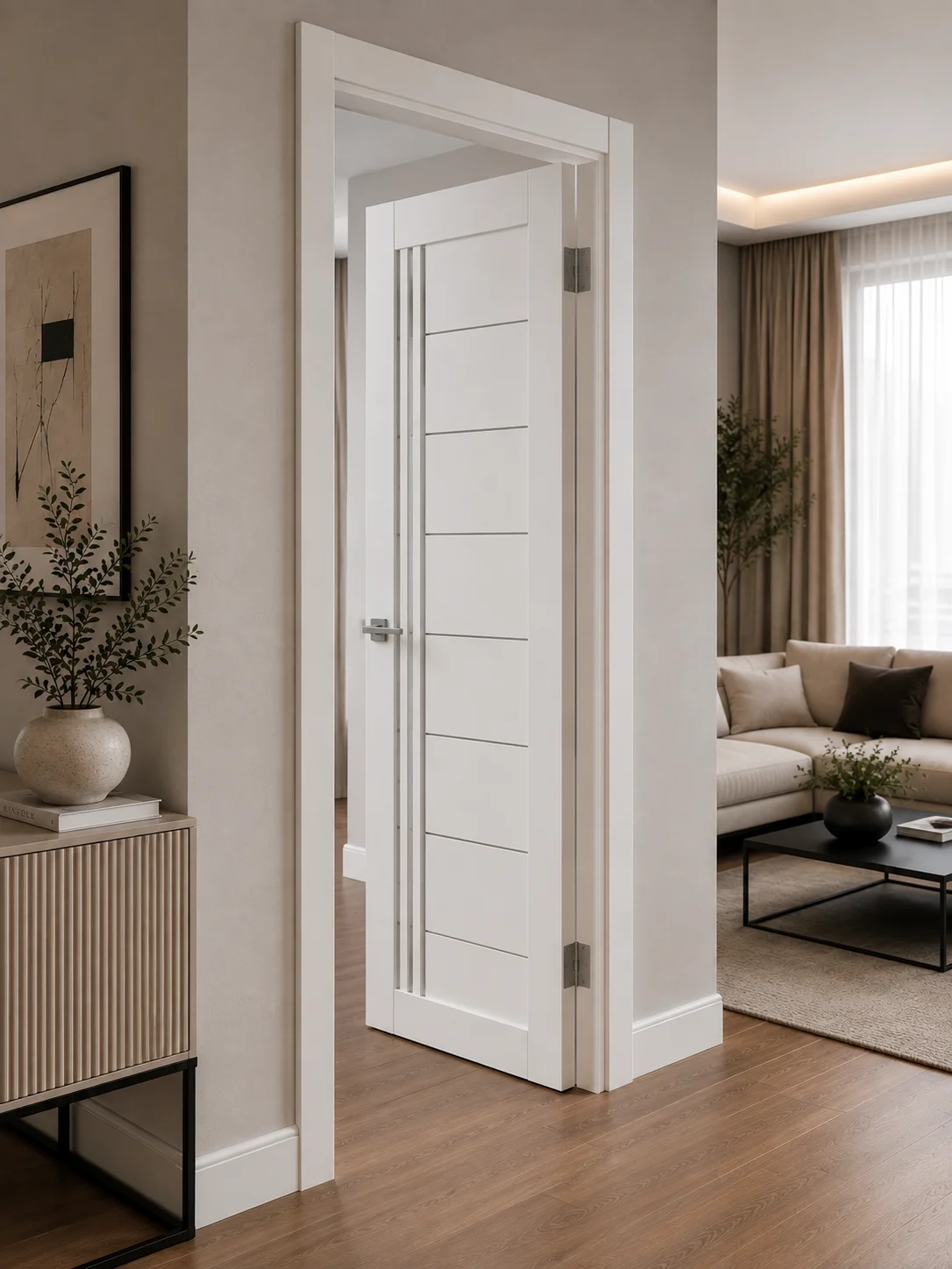 ALVORE LINEA RE58 White Lotus Interior Door - thumbnail 2
