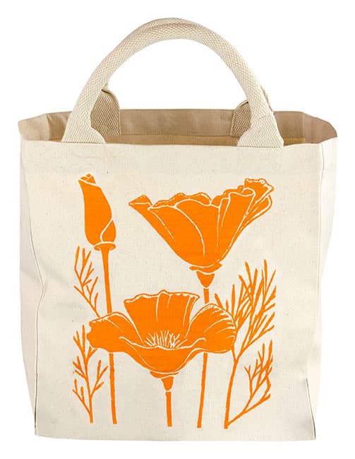 Canvas Tote California Poppy