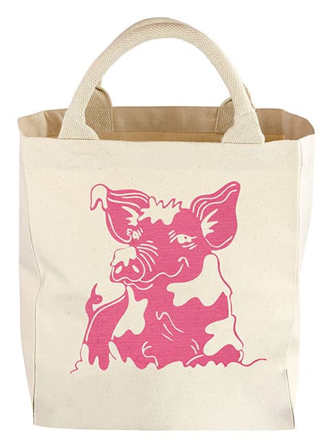 Canvas Tote Muddy Pig Small