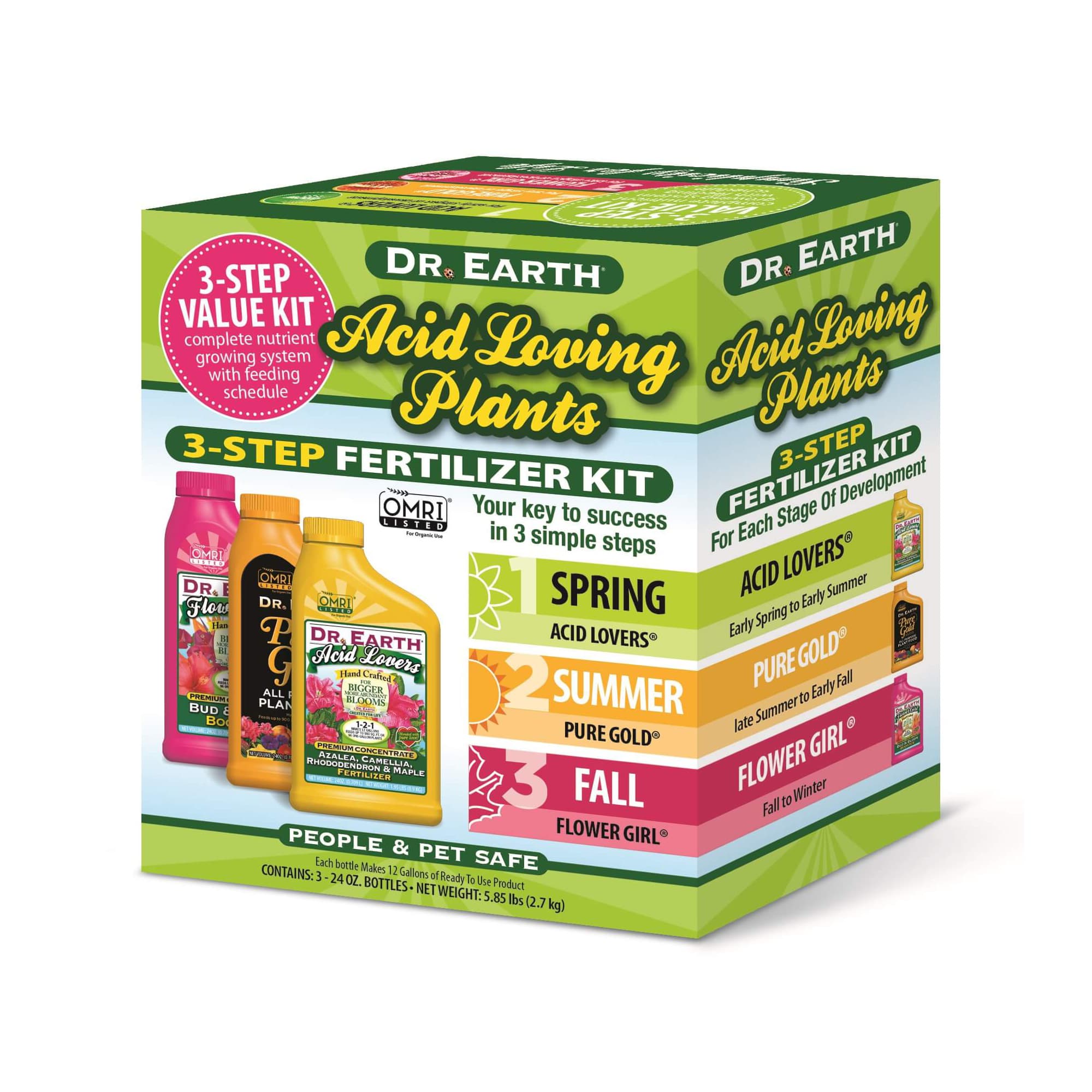 Acid Loving Plants 3-Step Fertilizer Kit