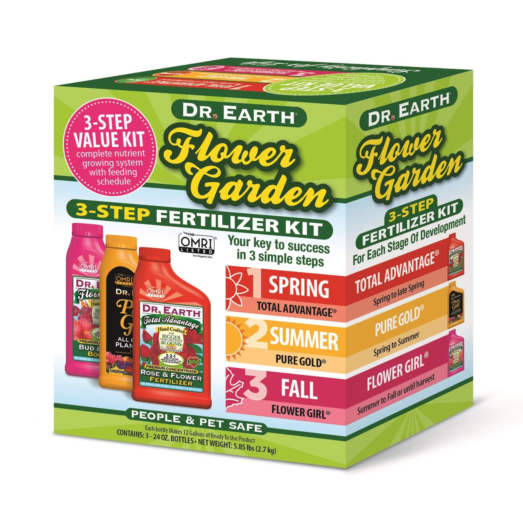 Flower Garden 3-Step Fertilizer Kit