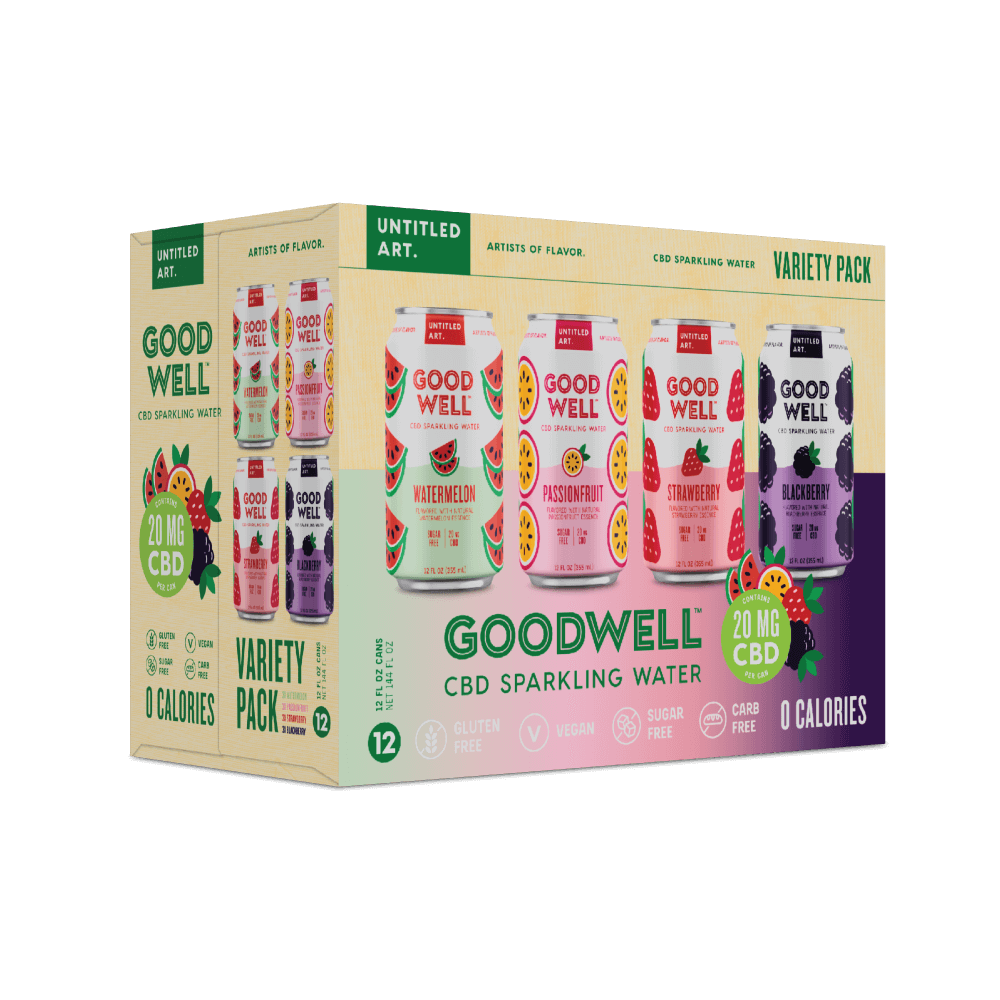 Goodwell CBD Sparkling Water Variety Pack (12pk)