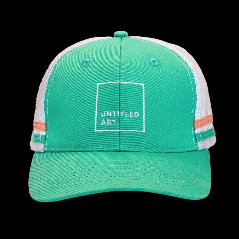Untitled Art Mesh Trucker Hat – Teal/White - thumbnail 2