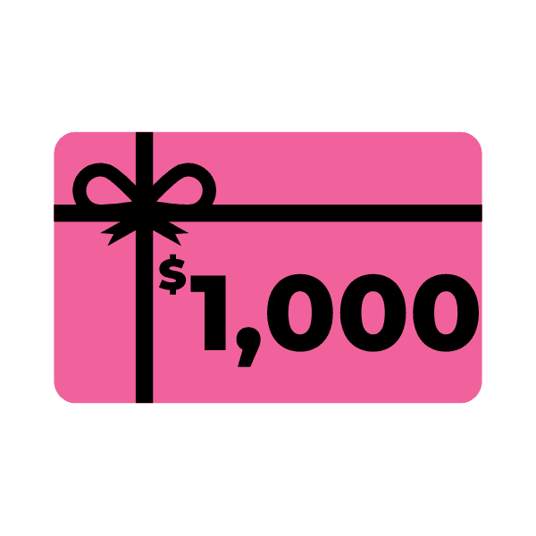 $1000 dr LASER Gift Card