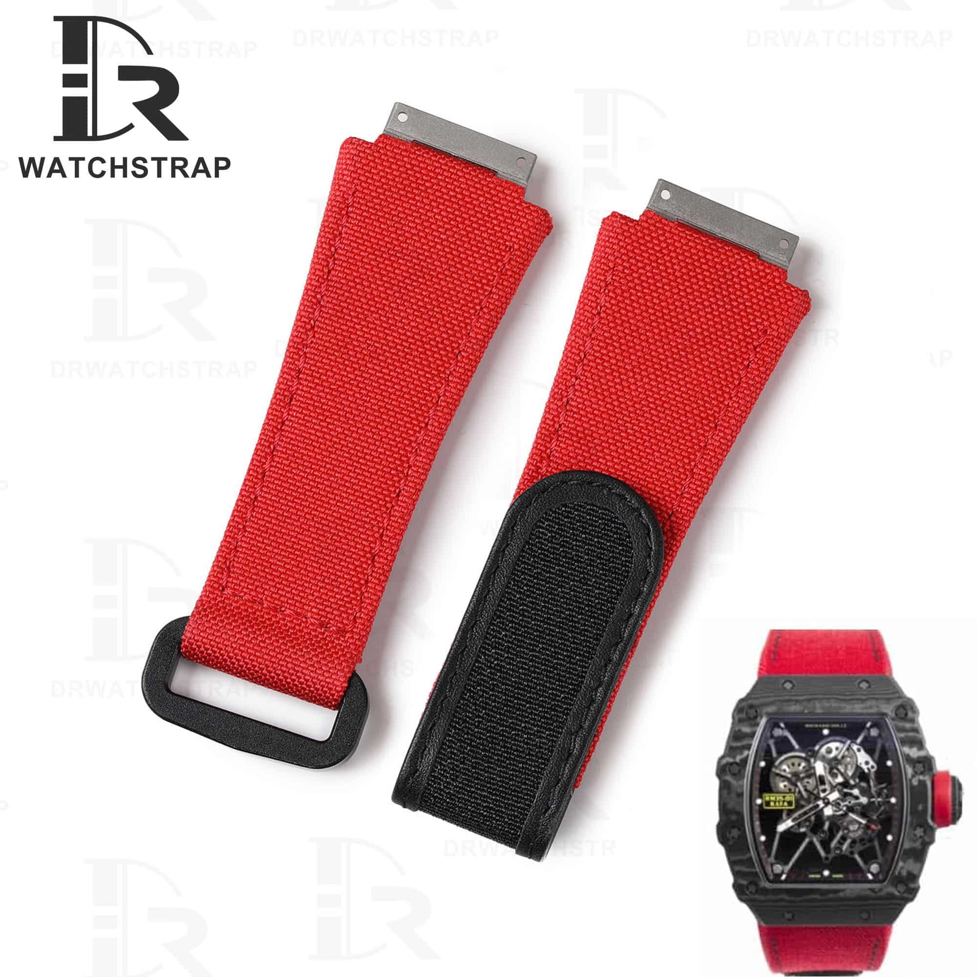Customized Handmade Richard Mille Velcro strap Nylon compatible with RM 035 030 055 011 016 059 067