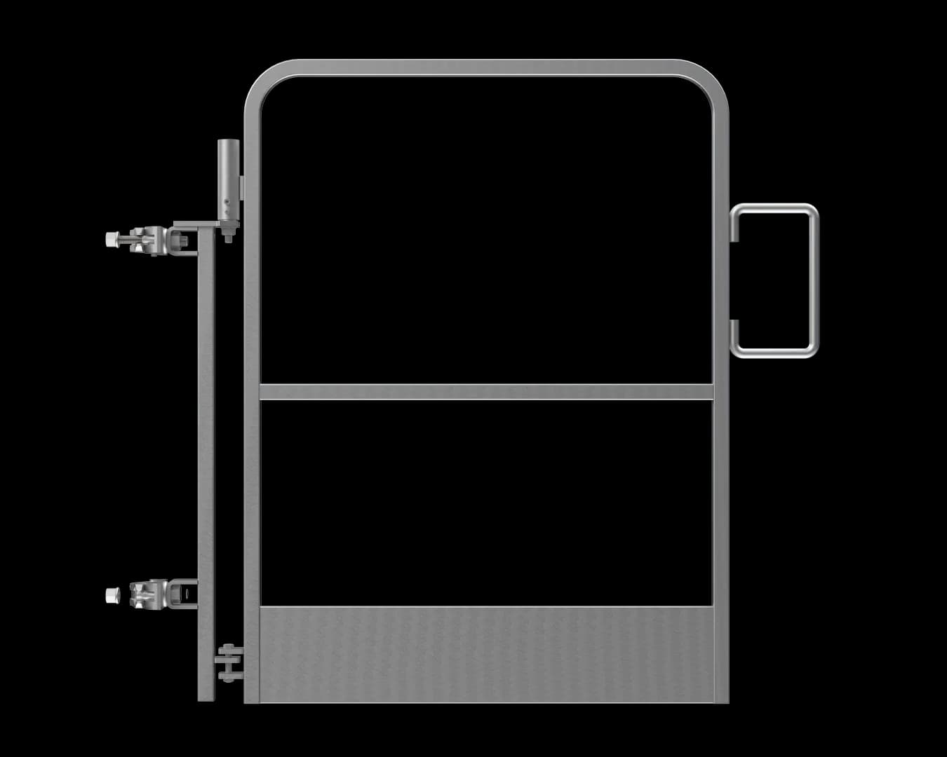 Guard Rail Swing Gate w/Toe Board & 2 Clamps - thumbnail 2
