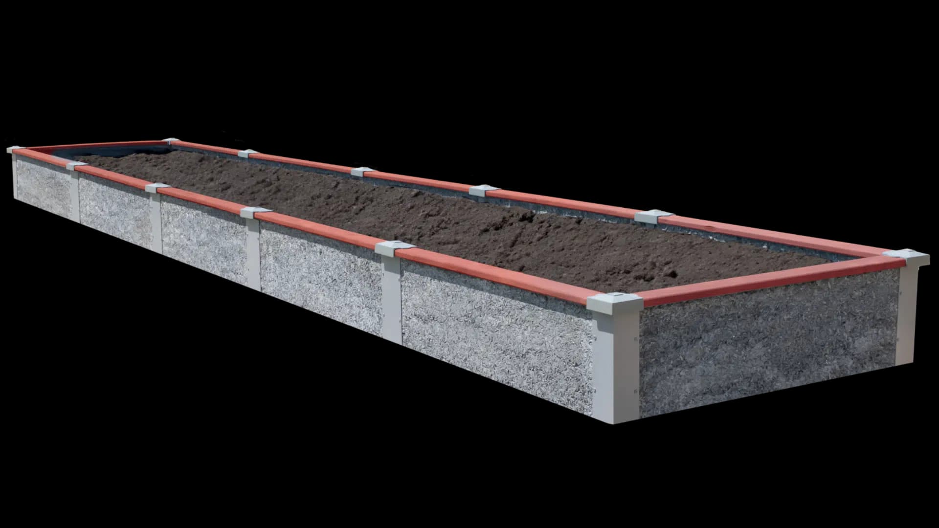 4’x20’x1′ Long Rectangle Raised Garden Bed Kit