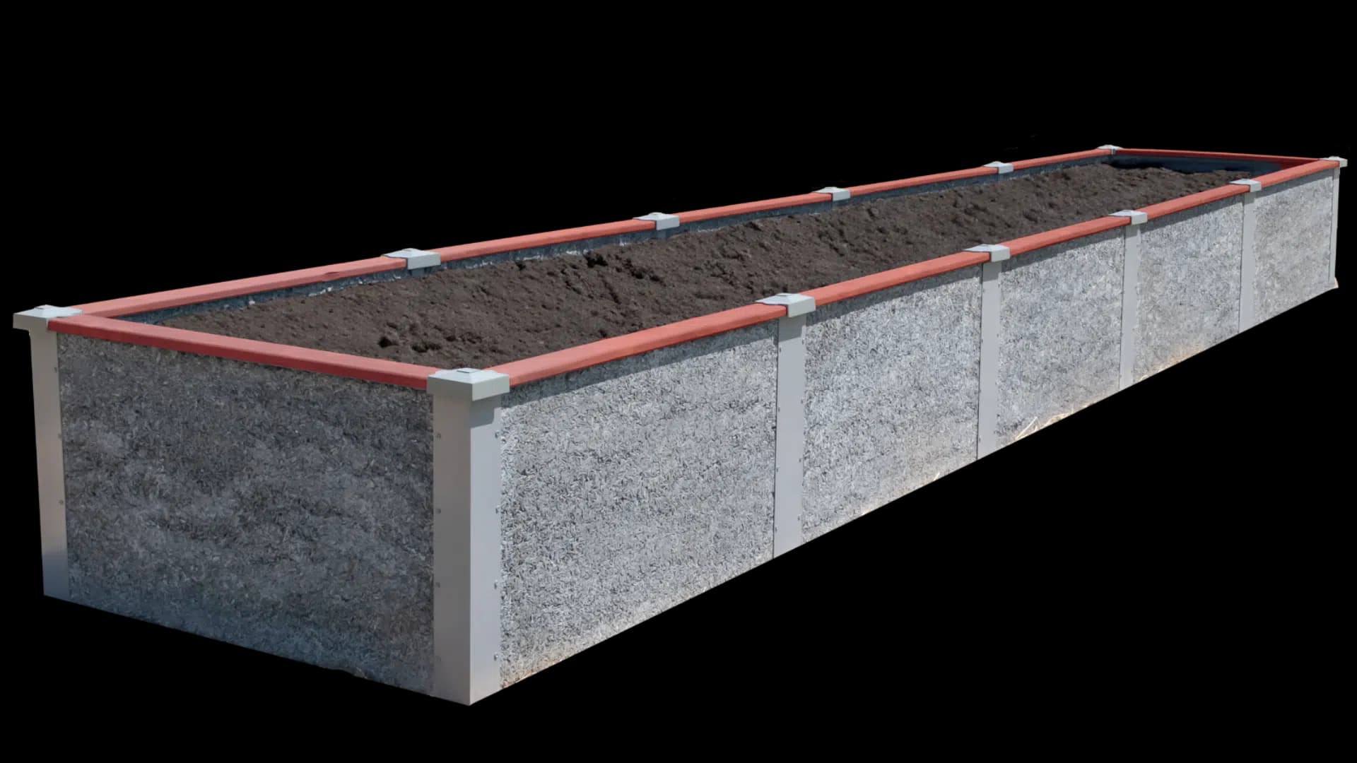 4’x20’x2′ Long Rectangle Raised Garden Bed Kit