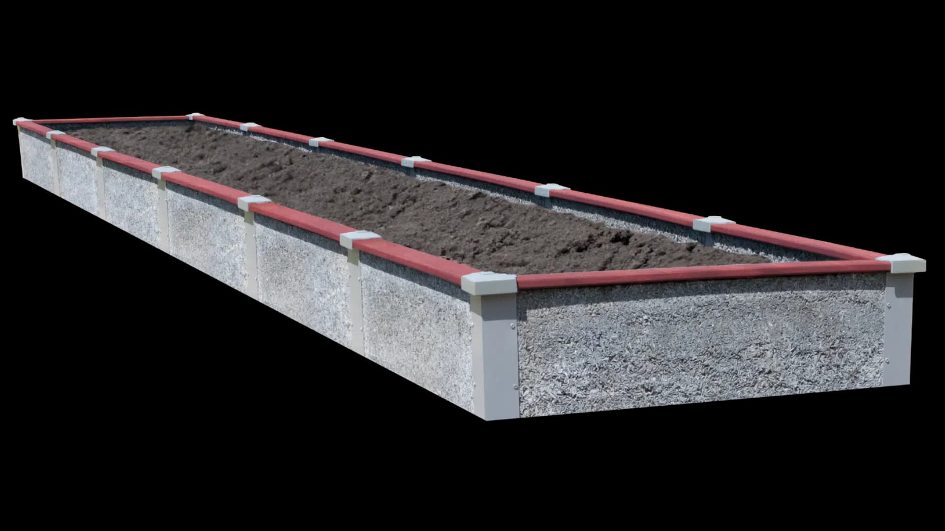 4’x24’x1′ Long Rectangle Raised Garden Bed Kit